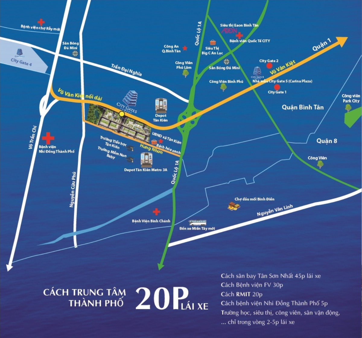 Vị trí liên kết City Gate 5, căn hộ city gate 5